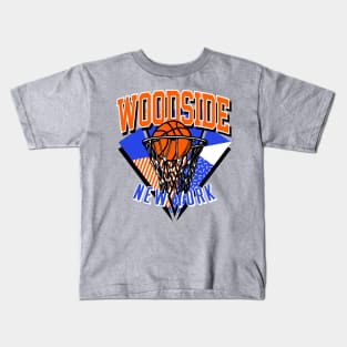 Woodside Queens Throwback Basketball Kids T-Shirt